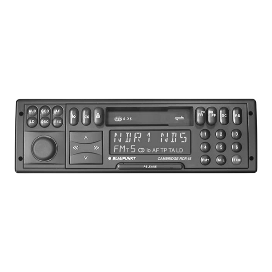 Blaupunkt Cambridge RCR 45 Instrucciones De Montaje