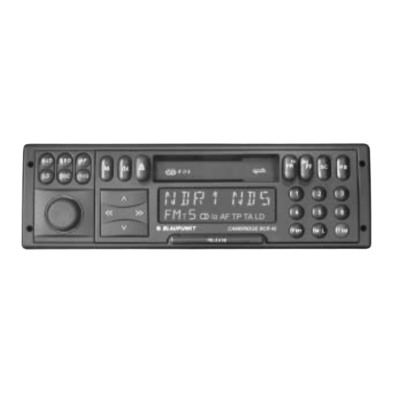 Blaupunkt Cambridge RCR 45 Manual De Servicio