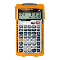 Calculated Industries Construction Master Pro Desktop Guia Del Usuario