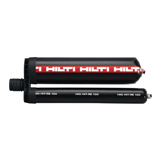 Hilti HIT-RE 100 Instrucciones De Uso