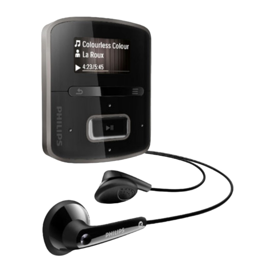 Philips GoGear SA3RGA02 Manual Del Usuario