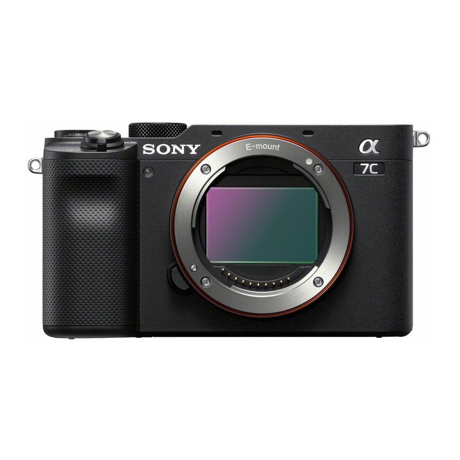 Sony A7C Guía De Inicio
