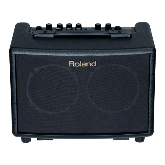 Roland Acoustic Chorus AC-33 Manual Del Usuario