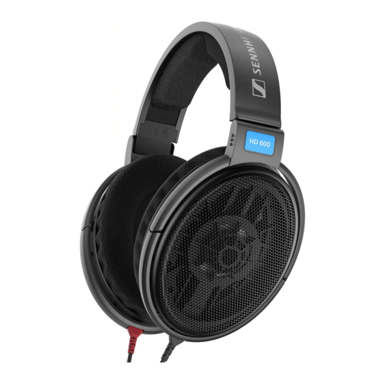 Sennheiser HD 600 Instrucciones De Uso