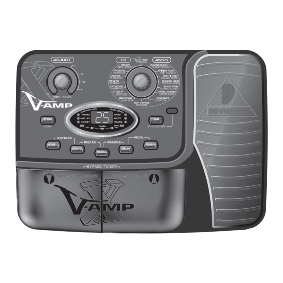 Behringer X V-AMP Manual De Uso