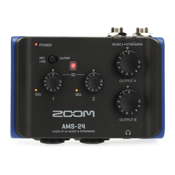 Zoom AMS-24 Guia De Inicio Rapido