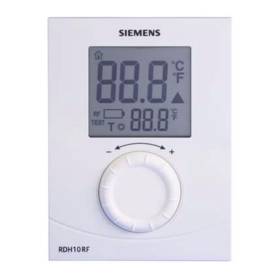 Siemens RDH10RF/SET Guia De Inicio Rapido