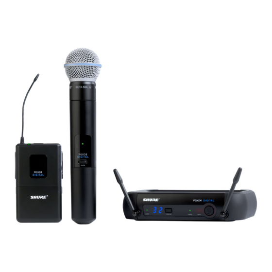 Shure PGXD Guia De Inicio Rapido