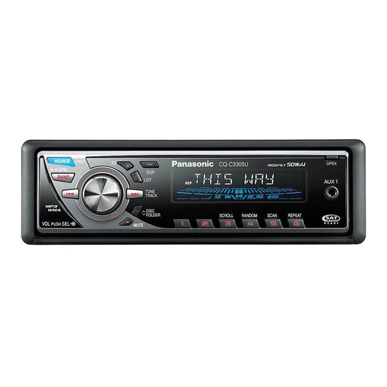 Panasonic CQ-C3405U Manual De Instrucciones