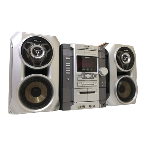 SONY MHC-RG77 MANUAL DE INSTRUCCIONES Descargar en PDF | ManualsLib