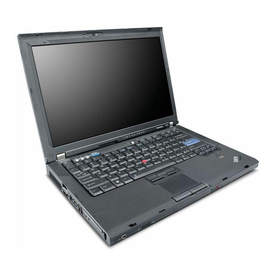 Lenovo ThinkPad R61 Guía De Servicio Y De Resolución De Problemas