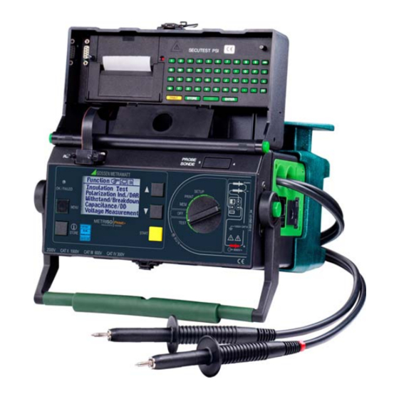 Gossen MetraWatt METRISO PRIME+ Manual De Servicio