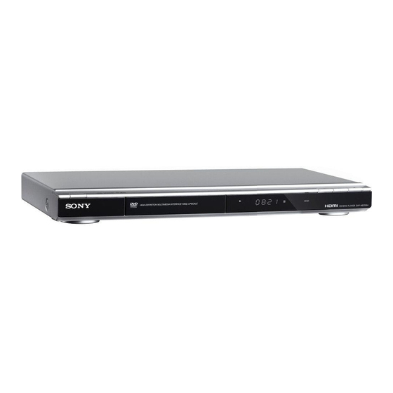Sony DVP-NS708H Manual De Instrucciones