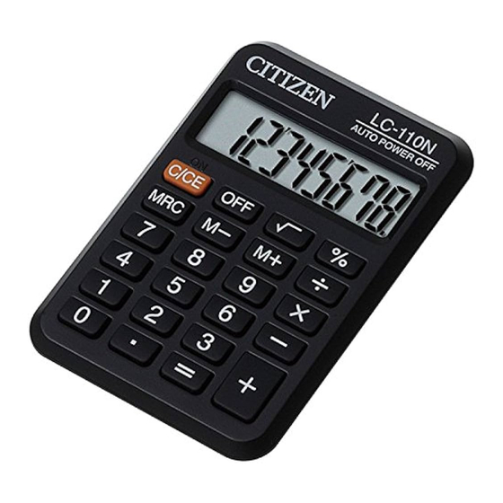Citizen LC-110N Manual De Instrucciones