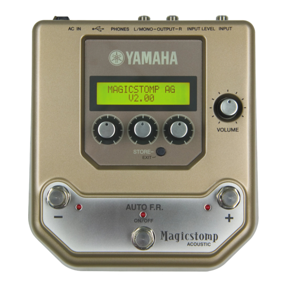 Yamaha MAGICSTOMP ACOUSTIC Manual Del Usuario