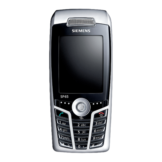 Siemens SP65 Manual Del Usuario