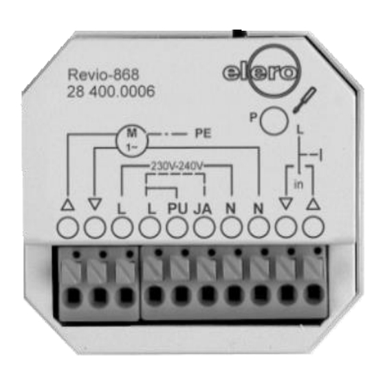 elero Revio-868 Instrucciones De Servicio