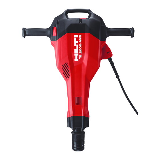 Hilti TE 2000-AVR Manual De Instrucciones