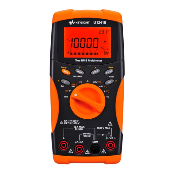 Keysight U1241B Guía Del Usuario Y Servicios