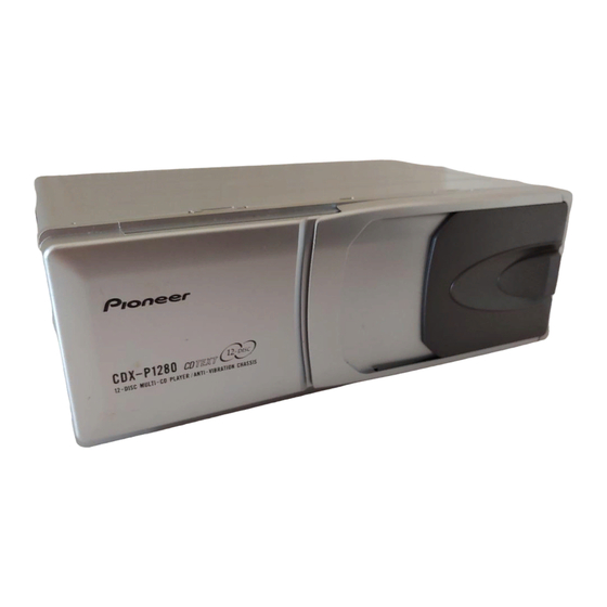 Pioneer CDX-P1280 Manual Del Usuario