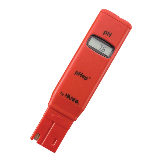 Hanna Instruments pHep Guia De Inicio Rapido