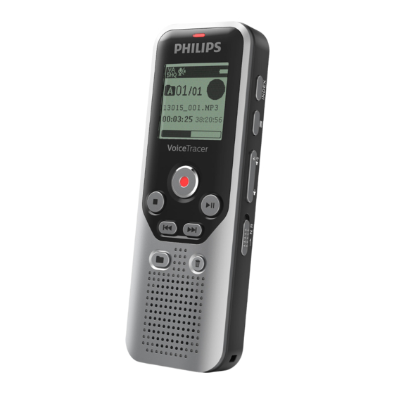Philips VoiceTracer DVT1250 Guia De Inicio Rapido