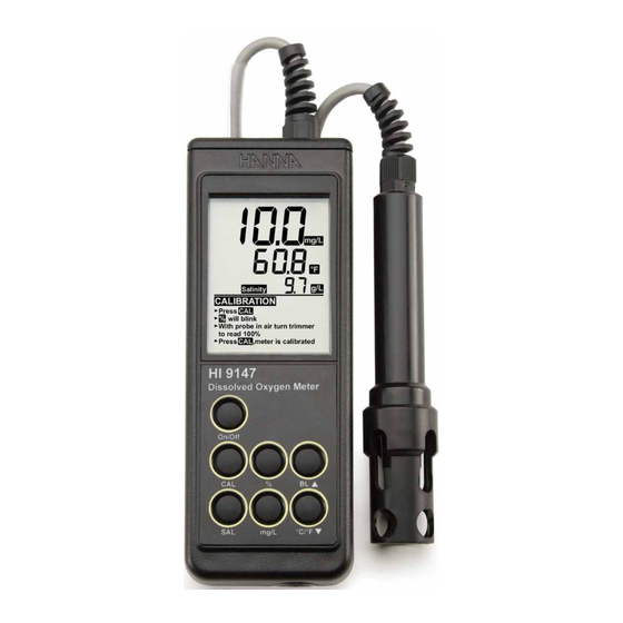 Hanna Instruments HI 9147 Manual De Instruccion