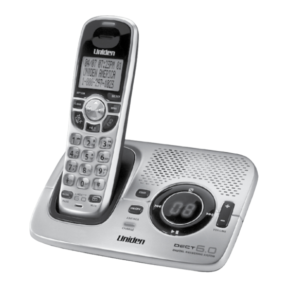 Uniden DECT1580 Serie Manuales