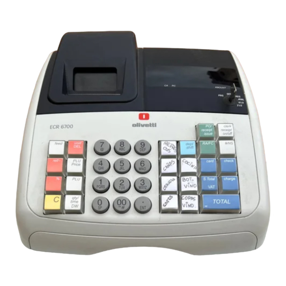 Olivetti ECR 6700 Guía De Usuario