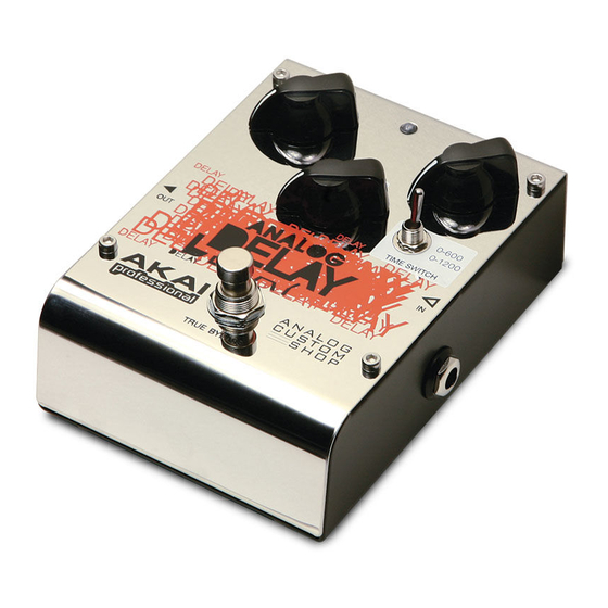 Akai Professional ANALOG CUSTOM SHOP ANALOG DELAY Guia De Inicio Rapido