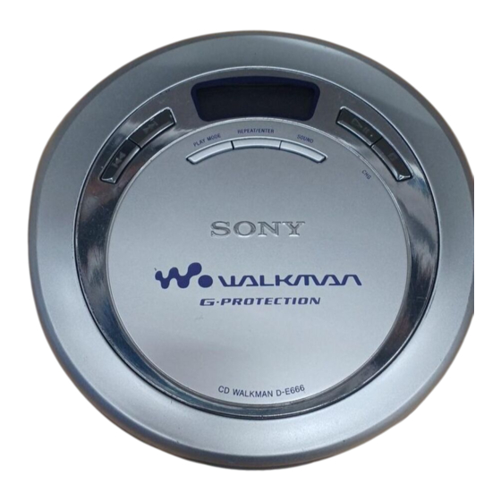 Sony WALKMAN D-E666 Manual De Instrucciones
