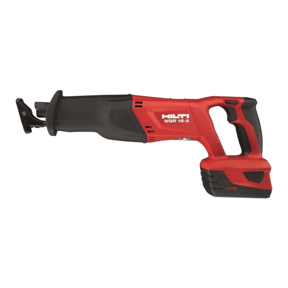 Hilti WSR 18-A Manuales