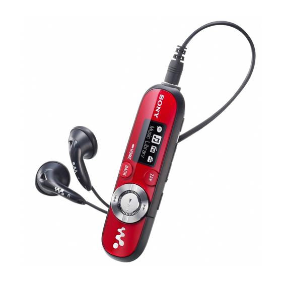 Sony Walkman NWZ-B142 Guia De Funcionamiento