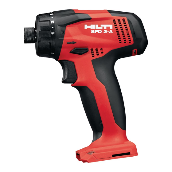 Hilti SF 2-A Manual De Instrucciones