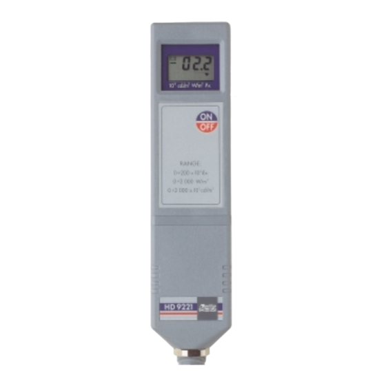 Delta OHM HD 9221 Guía Del Usario