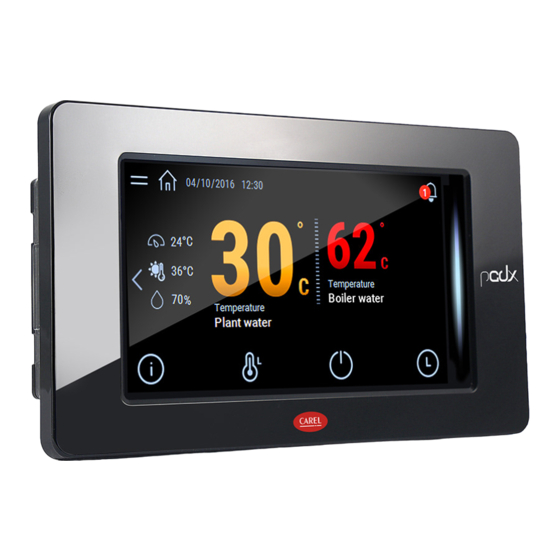 Carel pGDx Touch 7 Manual Del Usuario
