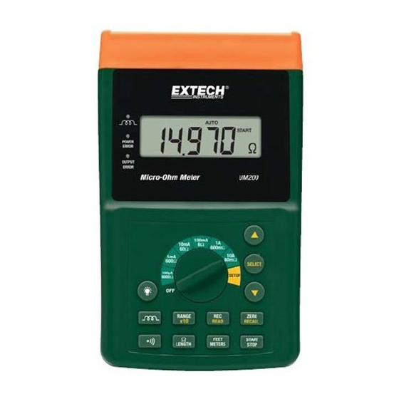 Extech Instruments UM200 Manuales