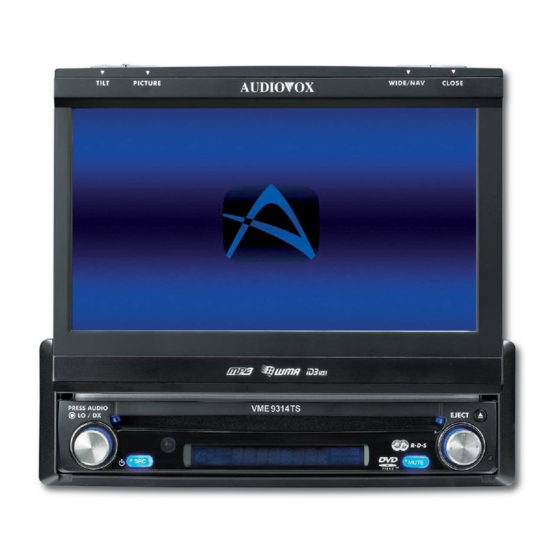 Audiovox VME 9314TS Manual De Instrucciones