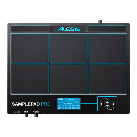 Alesis SAMPLEPAD PRO Manuales