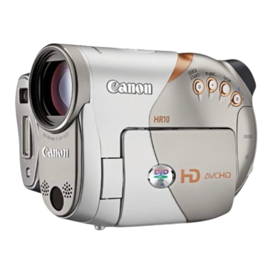 Canon HR10 Manual De Instrucciones