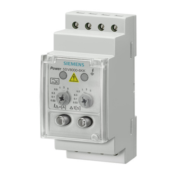 Siemens 5SV8000-6KK Instructivo