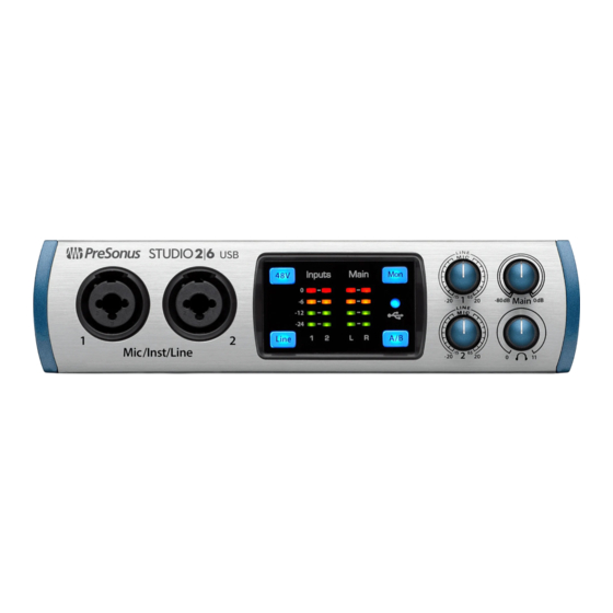 PRESONUS Studio 2|6 Manual De Usuario