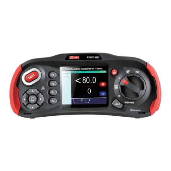 RS Pro RS MT-6600 Manual De Instrucciones