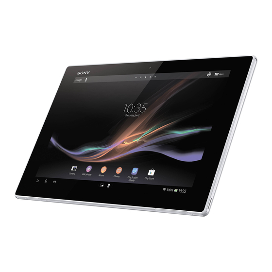 Sony Xperia Tablet Z SGP311 Guia Del Usuario