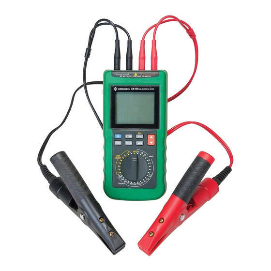 Greenlee CLM-1000 Manual De Instrucciones
