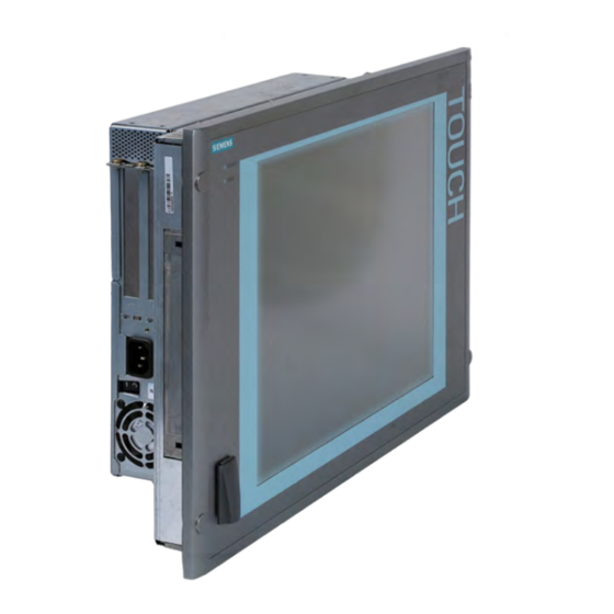 Siemens SIMATIC Panel PC 677 Instrucciones De Servicio