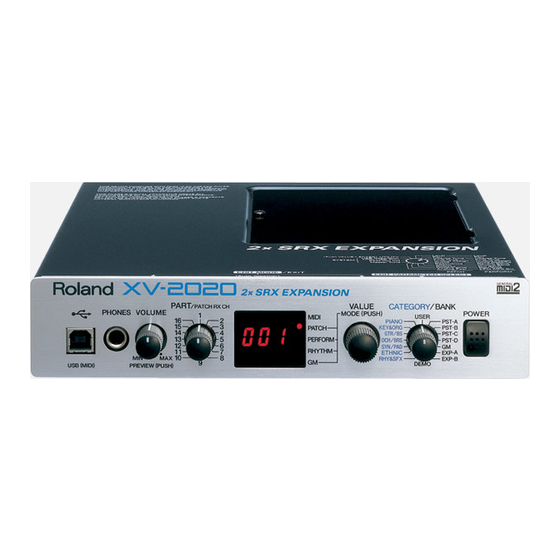 Roland XV-2000 Manual Del Usuario