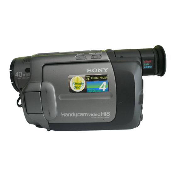 Sony CCD-TRV101E Manual De Instrucciones