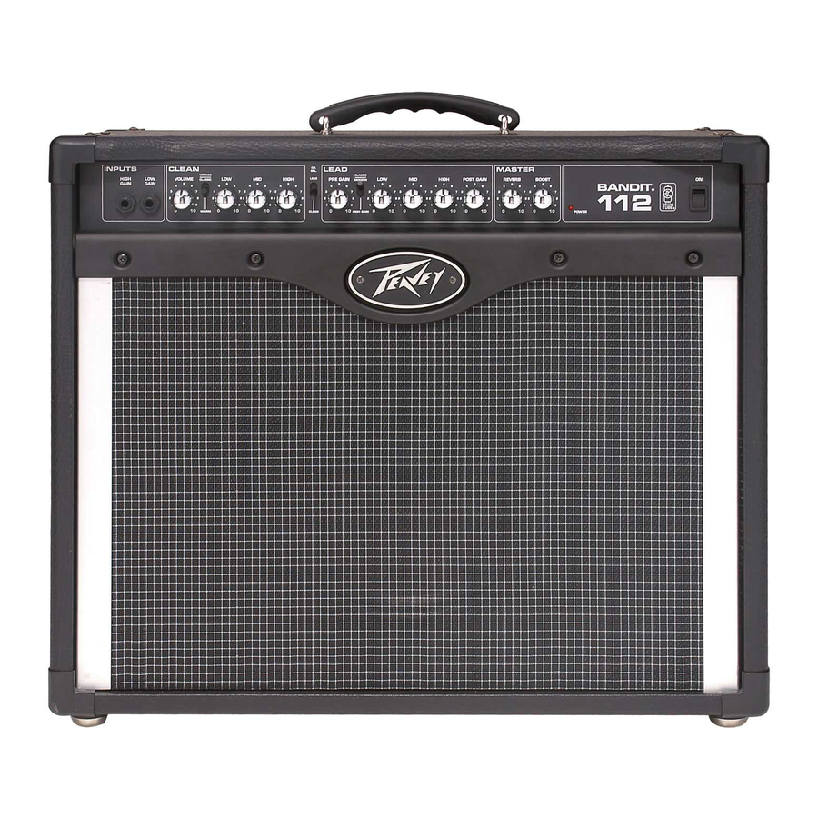 Peavey Transtube Serie Manual De Instrucciones