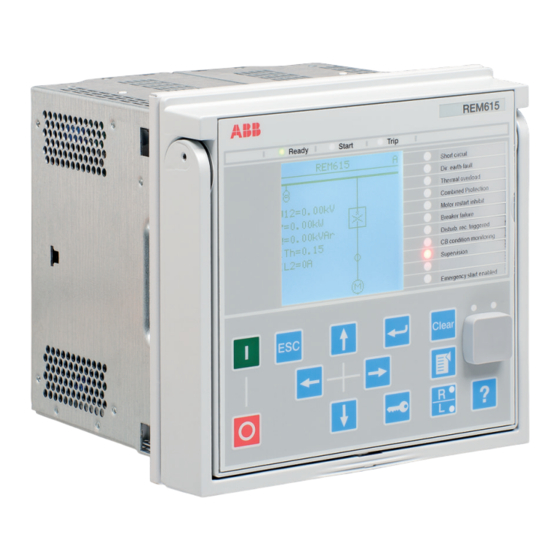 ABB REM615 GUÍA DEL PRODUCTO Descargar En PDF | ManualsLib